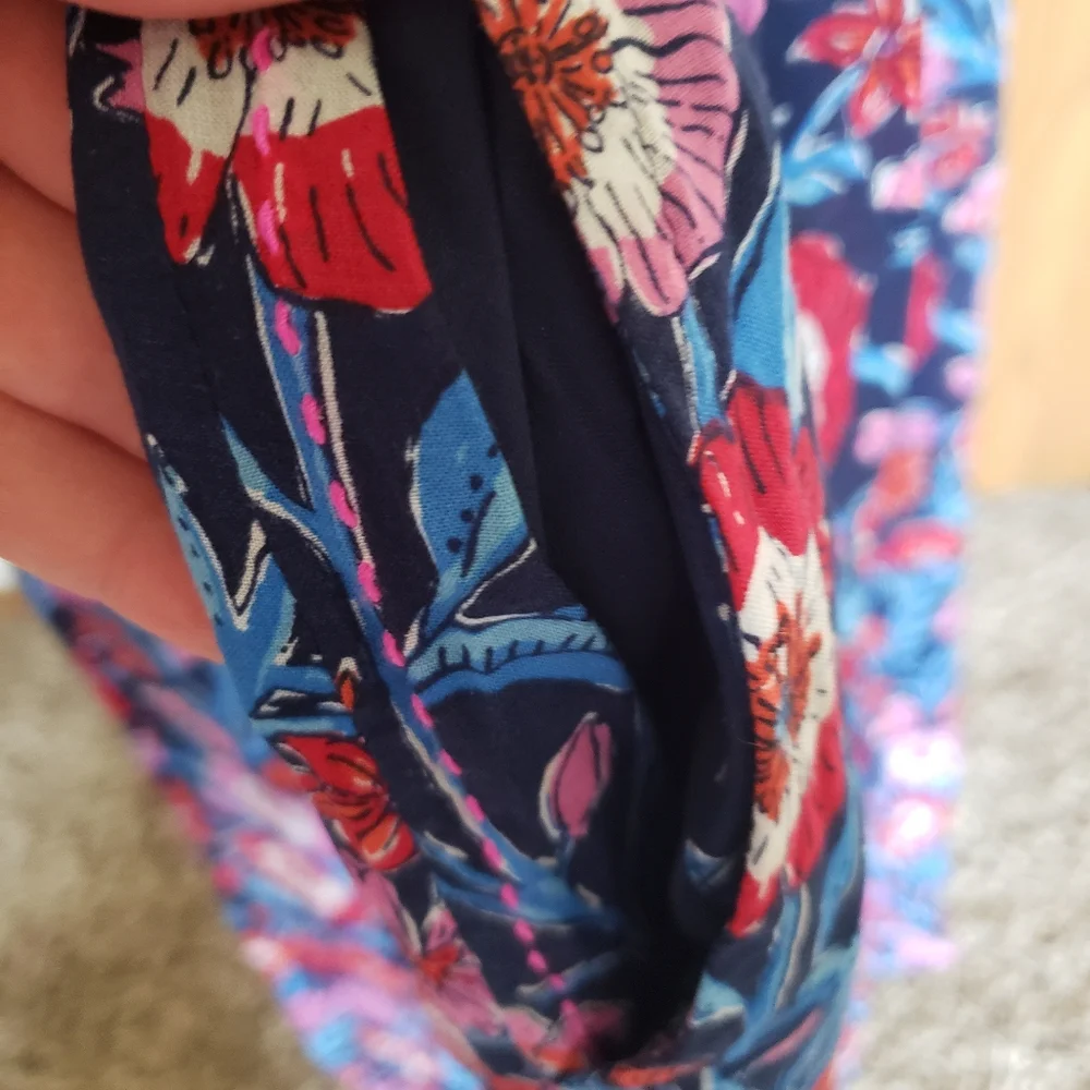 Vineyard Vines Blue and Pink Floral Midi Dress - Picture 8 of 14